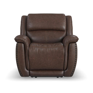 Flexsteel Zero Gravity Beau Fabric Power Recliner with Power Headrest in Sable