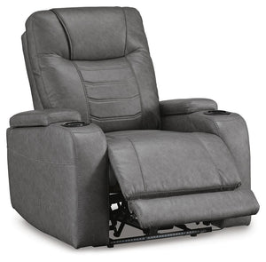 Schooner Zero Gravity P2 Rocks Dual-Power Adjustable Headrest Recliner Slate