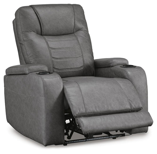 Schooner Zero Gravity P2 Rocks Dual-Power Adjustable Headrest Recliner Slate