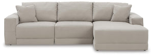 Next-Gen Gaucho 3-Piece Stationary Sectional Stationary Sofa with Chaise Gray