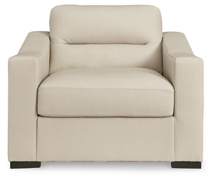 Treasure Trove Oversized Leather Stationary Chair Almond