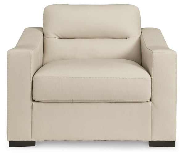 Treasure Trove Oversized Leather Stationary Chair Almond