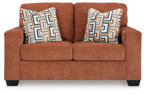 Aviemore Fabric Stationary Loveseat Spice
