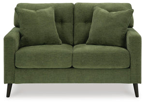 Bixler Fabric Stationary Loveseat Olive