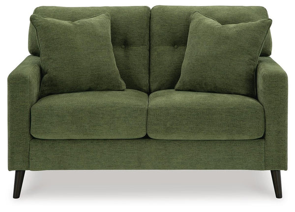 Bixler Fabric Stationary Loveseat Olive