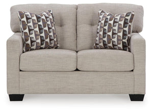 Mahoney Fabric Stationary Loveseat Pebble