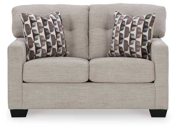 Mahoney Fabric Stationary Loveseat Pebble