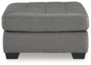 Clairette Court Oversized Fabric Accent Ottoman Alloy
