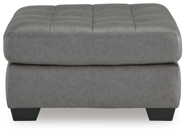 Clairette Court Oversized Fabric Accent Ottoman Alloy