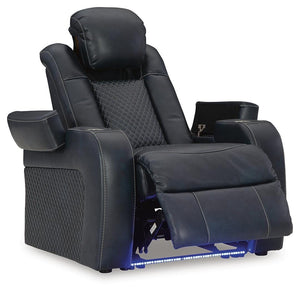 Fyne-Dyme P2 Dual-Power Adjustable Headrest Recliner Sapphire