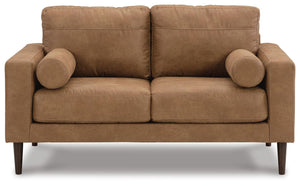 Telora Stationary Loveseat Caramel