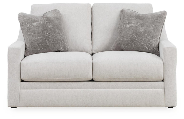 Maitelynn Fabric Stationary Loveseat Chalk