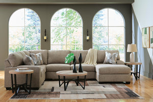 Newellen 3-Piece Fabric Sectional with Chaise Hemp