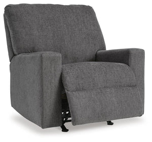 Rannis Fabric Manual Rocker Recliner Pewter