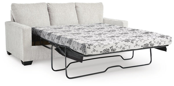 Rannis Queen Fabric Stationary Sofa Sleeper Snow