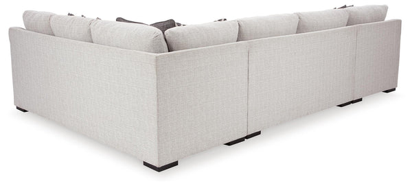 Koralynn 3-Piece Stationary Sectional with Chaise Stone