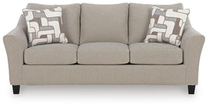 Willarae Queen Fabric Stationary Sofa Stationary Sleeper Taupe