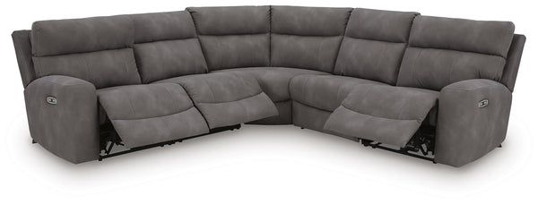 Next-Gen Durapella 5-Piece Power Reclining Zero Gravity Sectional Slate