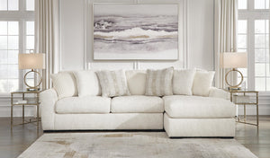 Chessington 2-Piece Fabric Sectional with Chaise Ivory