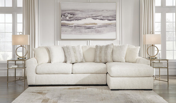 Chessington 2-Piece Fabric Sectional with Chaise Ivory