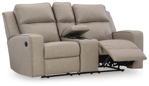 Lavenhorne Reclining Console Loveseat with USB Pebble