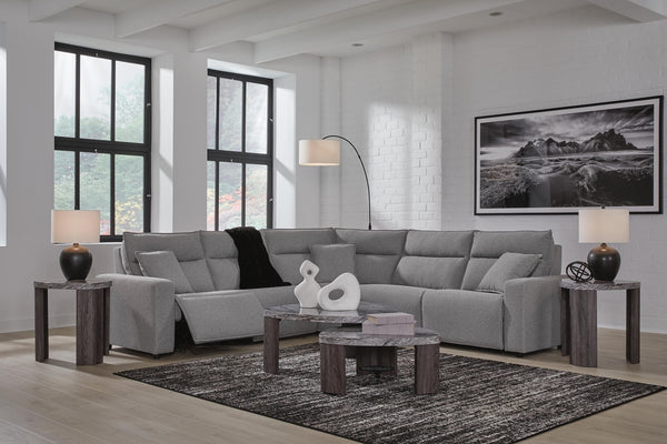 Modmax II P2 5-Piece Power Reclining Sectional Salt & Pepper