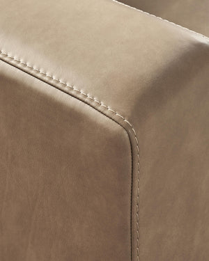 Veronella 5-Piece Leather Sectional with Chaise Sahara