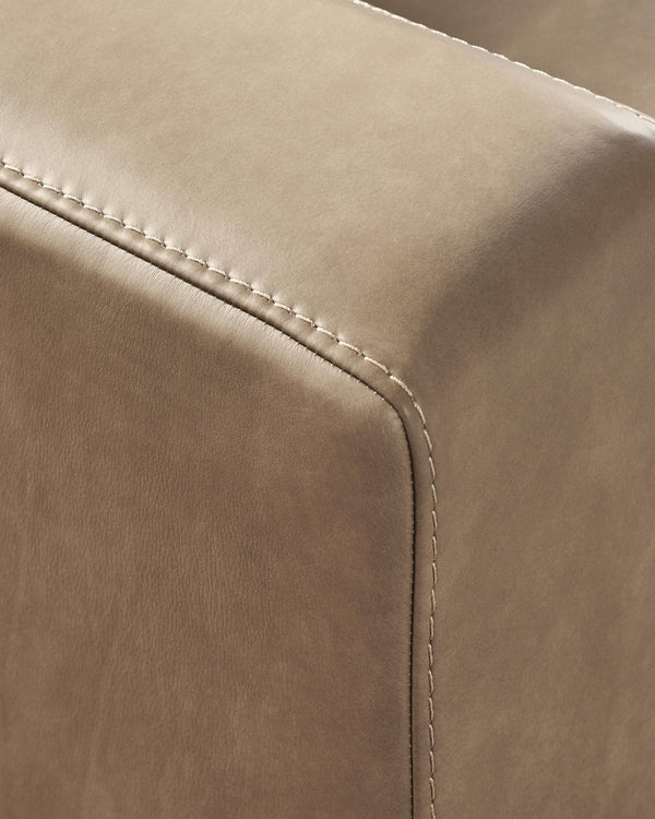 Veronella 5-Piece Leather Sectional with Chaise Sahara