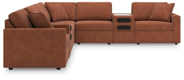 Modmax 8-Piece Sectional with Audio Consoles Spice