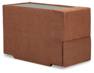 Modmax 8-Piece Stationary Sectional with Chaise & Storage Consoles Spice