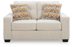 Larimer Fabric Stationary Loveseat Stone