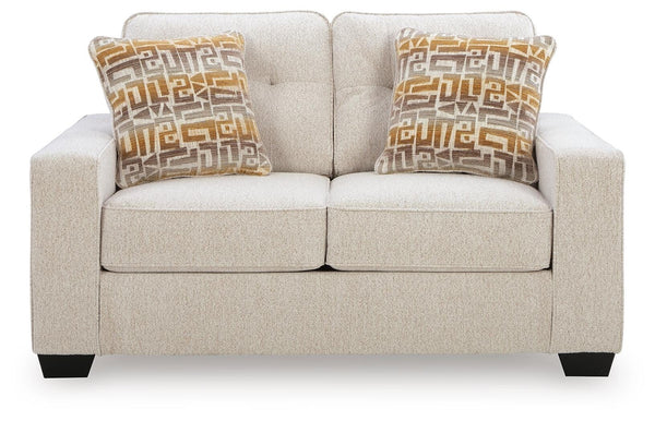 Larimer Fabric Stationary Loveseat Stone