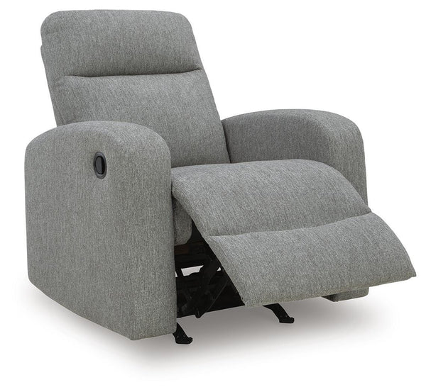 Gauntlet Fabric Manual Rocker Recliner Sterling