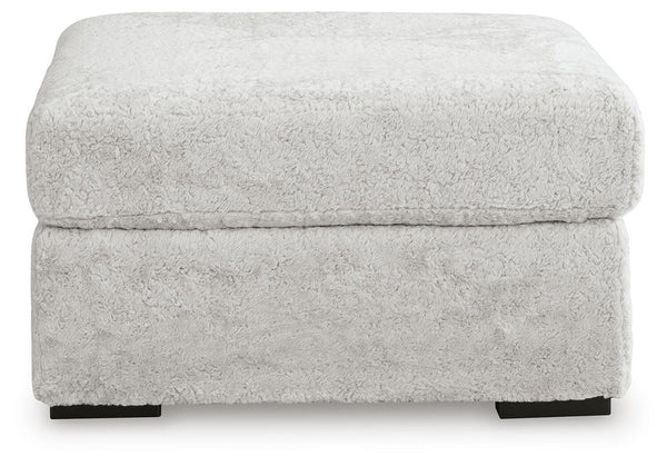 Cuddle Plush Oversized Accent Ottoman Arctic