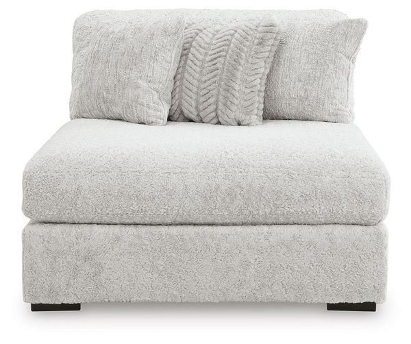 Cuddle Plush Oversized Armless Chaise Arctic