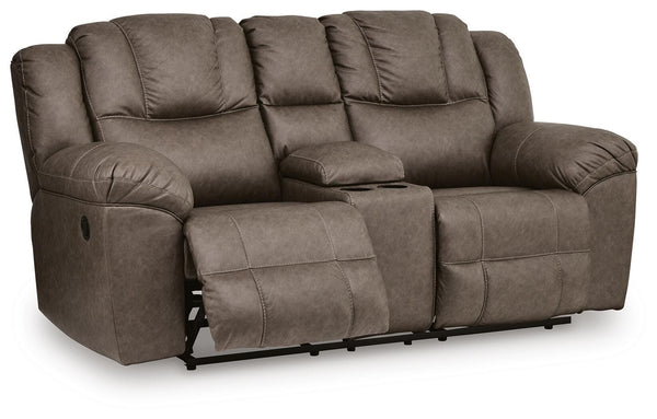 Lowilla Reclining Console Loveseat Driftwood