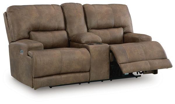 Beckley Place Zero Gravity P2 Power Reclining Adjustable Headrest Console Loveseat Earth