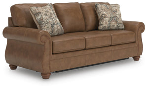 Chasemore Stationary Queen Sofa Sleeper with Nailhead Trim Earth