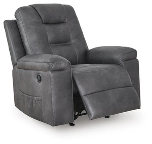 Stockworth Manual Rocker Heat Massage Recliner Granite