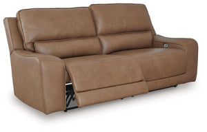 DeepWakes P2 Power Reclining Leather Zero Gravity Sofa Caramel