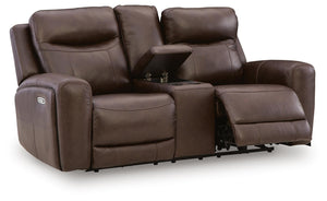 Gravier Zero Gravity P3 Power Leather Reclining Adjustable Headrest Console Loveseat Cordova