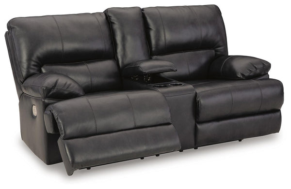 Mountainous Zero Gravity P2 Power Leather Reclining Adjustable Headrest Loveseat Eclipse