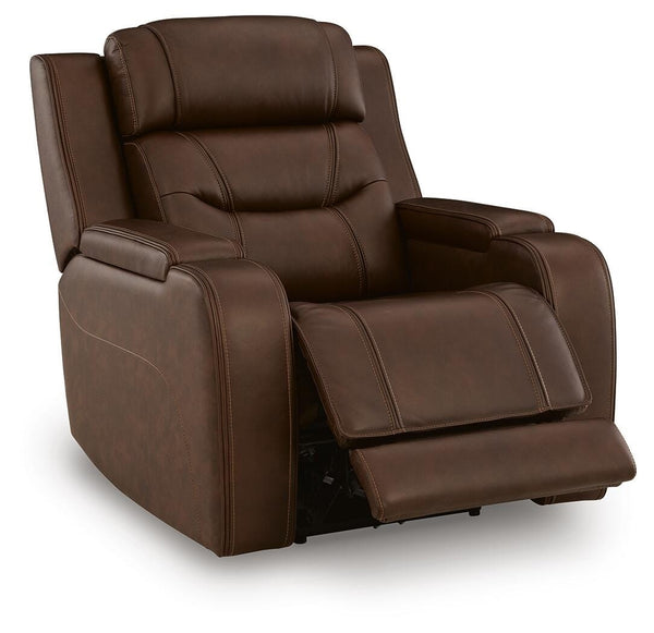Knightington Zero Gravity P3 Triple Power Leather Recliner with Audio Seating Brown