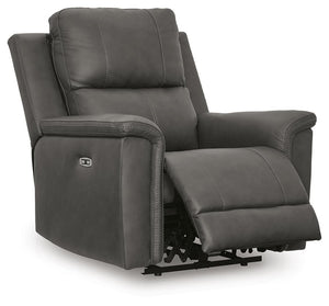 Bleckley Zero Gravity P2 Dual-Power Adjustable Headrest Leather Recliner Anchor