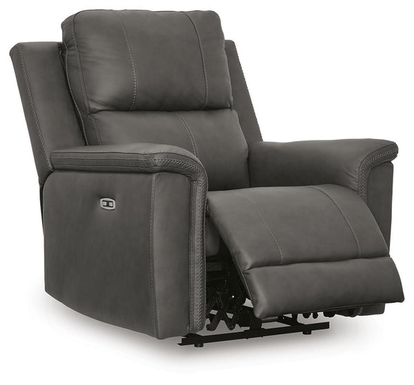Bleckley Zero Gravity P2 Dual-Power Adjustable Headrest Leather Recliner Anchor