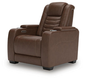 High Impact Power Leather Zero Gravity Recliner with Adjustable Headrest & USB Tobacco