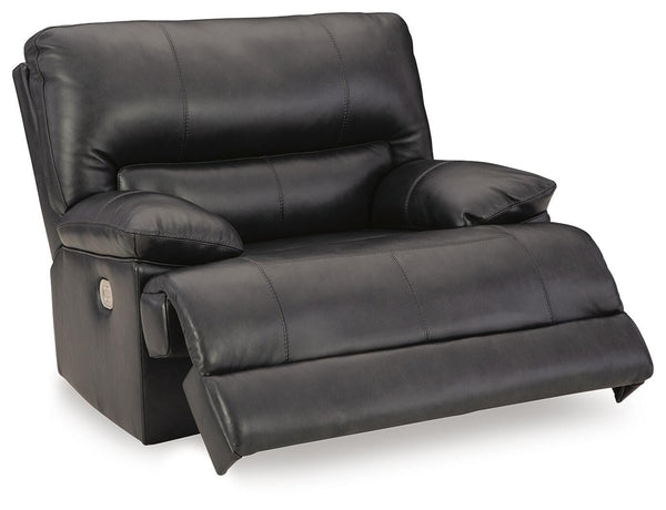 Mountainous Zero Gravity P2 Dual-Power Adjustable Headrest Leather Recliner Eclipse