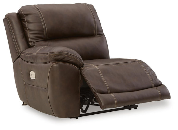 Dunleith 7-Piece Power Reclining Leather Zero Gravity Sectional Chocolate