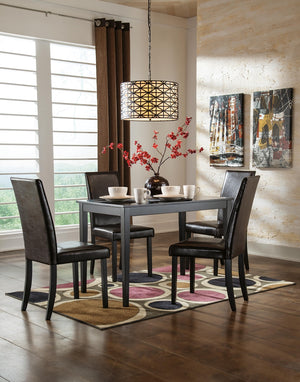 Kimonte Modern Quarters Upholstered Dining Side Chair Dark Brown