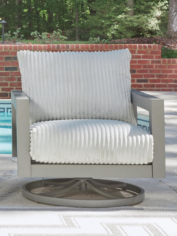 Hurley Park Outdoor Swivel Chair with Cushion Gray